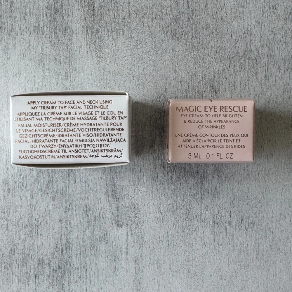 Charlotte Tilbury Magic Water Cream and Eye Rescue Duo Travel Size Samples